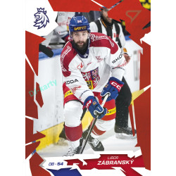 2026 Sportzoo Hokejové Česko #23 Libor Zábranský Scarlet Red