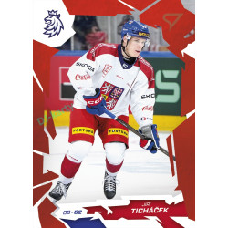 2026 Sportzoo Hokejové Česko #22 Jiří Ticháček Scarlet Red
