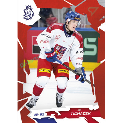 2026 Sportzoo Hokejové Česko #22 Jiří Ticháček Scarlet Red