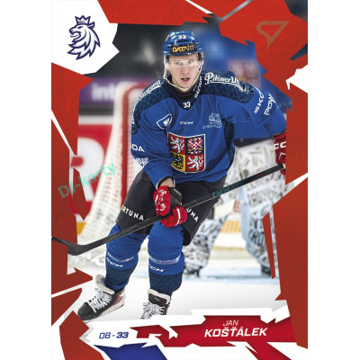 2026 Sportzoo Hokejové Česko #13 Jan Košťálek Scarlet Red