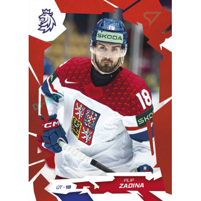 2026 Sportzoo Hokejové Česko #53 Filip Zadina Scarlet Red