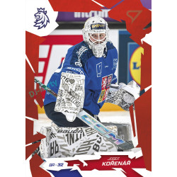 2026 Sportzoo Hokejové Česko #04 Josef Kořenář Scarlet Red
