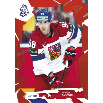 2026 Sportzoo Hokejové Česko #42 Martin Nečas Scarlet Red