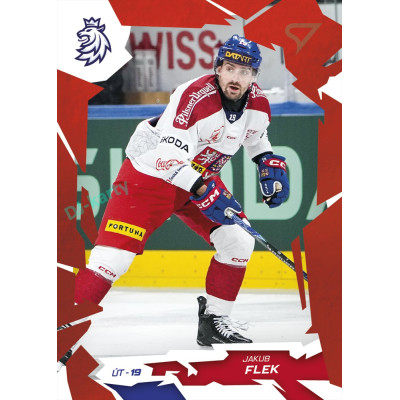 2026 Sportzoo Hokejové Česko #28 Jakub Flek Scarlet Red