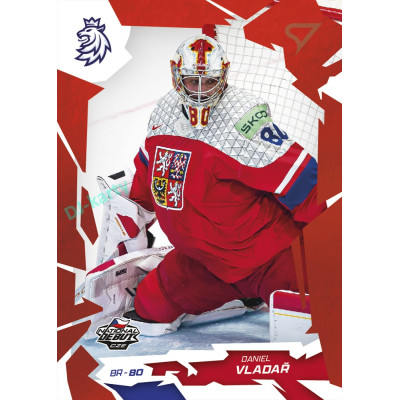 2026 Sportzoo Hokejové Česko #03 Daniel Vladař Scarlet Red
