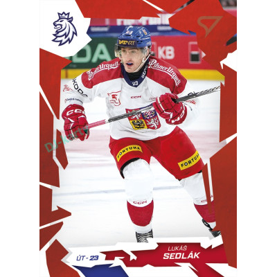 2026 Sportzoo Hokejové Česko #47 Lukáš Sedlák Scarlet Red