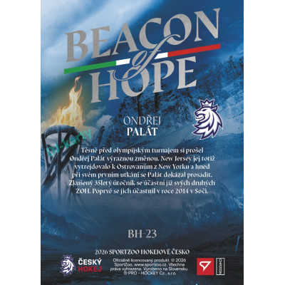 2026 Sportzoo Hokejové Česko #BH-23 Ondřej Palát Beacon of Hope