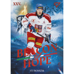 2026 Sportzoo Hokejové Česko #BH-13 Jiří Ticháček Beacon of Hope Fire Red xx/25