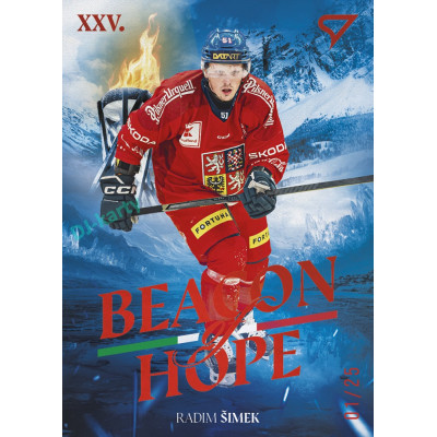 2026 Sportzoo Hokejové Česko #BH-11 Radim Šimek Beacon of Hope Fire Red xx/25
