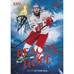 2026 Sportzoo Hokejové Česko #BH-09 Tomáš Kundrátek Beacon of Hope Fire Red xx/25