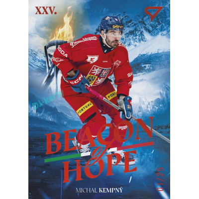 2026 Sportzoo Hokejové Česko #BH-08 Michal Kempný Beacon of Hope Fire Red xx/25