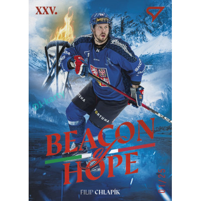 2026 Sportzoo Hokejové Česko #BH-18 Filip Chlapík Beacon of Hope Fire Red xx/25