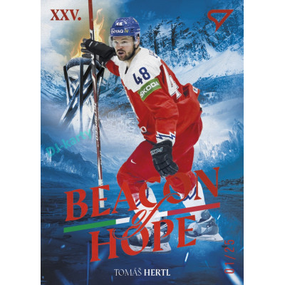 2026 Sportzoo Hokejové Česko #BH-17 Tomáš Hertl Beacon of Hope Fire Red xx/25