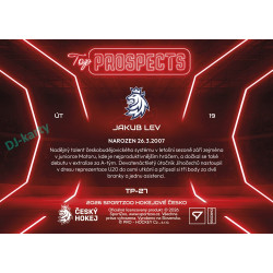 2026 Sportzoo Hokejové Česko #TP-27 Jakub Lev Top Prospects
