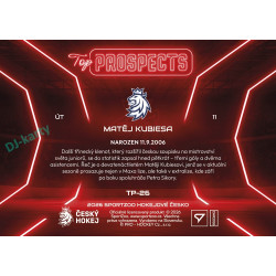 2026 Sportzoo Hokejové Česko #TP-26 Matěj Kubiesa Top Prospects
