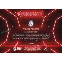 2026 Sportzoo Hokejové Česko #TP-31 Tomáš Poletín Top Prospects