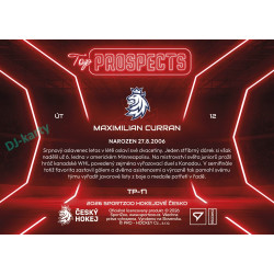 2026 Sportzoo Hokejové Česko #TP-17 Maximilian Curran Top Prospects