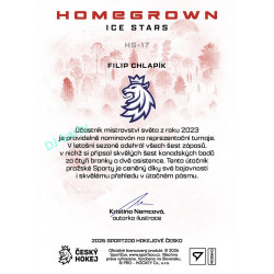 2026 Sportzoo Hokejové Česko #HS-17 Filip Chlapík Homegrown Ice Stars