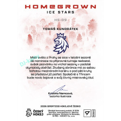 2026 Sportzoo Hokejové Česko #HS-09 Tomáš Kundrátek Homegrown Ice Stars