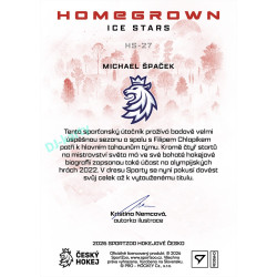 2026 Sportzoo Hokejové Česko #HS-27 Michael Špaček Homegrown Ice Stars