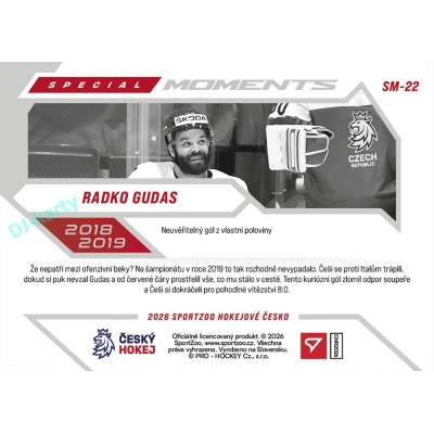 2026 Sportzoo Hokejové Česko #SM-22 Radko Gudas Special Moments