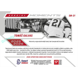 2026 Sportzoo Hokejové Česko #SM-21 Tomáš Galvas Special Moments