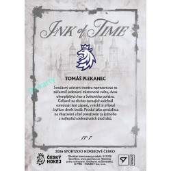2026 Sportzoo Hokejové Česko #IT-7 Tomáš Plekanec Ink of Time
