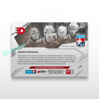 2025/26 Sportzoo ELH LIVE #L-51 Roman Červenka  LIVE karta xx/xx
