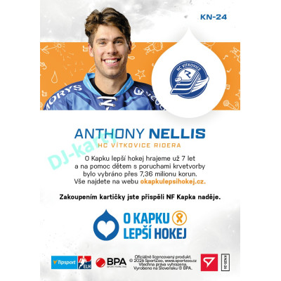 2026 hvězdy Tipsport ELH #KN-24 ANTHONY NELLIS
