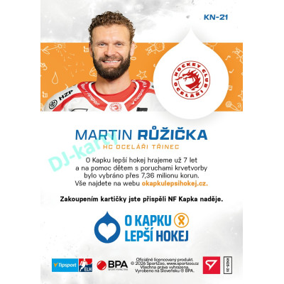 2026 hvězdy Tipsport ELH #KN-21 MARTIN RŮŽIČKA