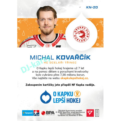 2026 hvězdy Tipsport ELH #KN-20 MICHAL KOVAŘČÍK
