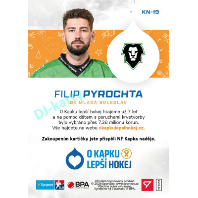 2026 hvězdy Tipsport ELH #KN-19 FILIP PYROCHTA