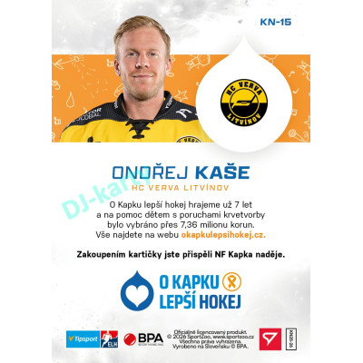 2026 hvězdy Tipsport ELH #KN-15 ONDŘEJ KAŠE