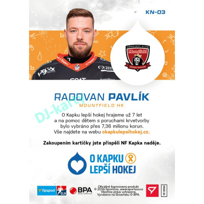 2026 hvězdy Tipsport ELH #KN-03 RADOVAN PAVLÍK
