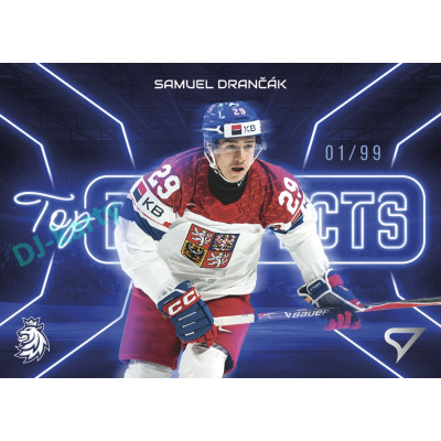 2026 Sportzoo Hokejové Česko #TP-19 Samuel Drančák Top Prospects Neon Blue xx/99
