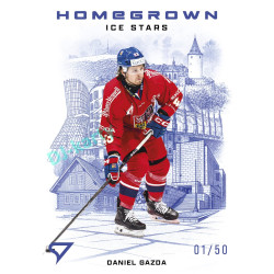 2026 Sportzoo Hokejové Česko #HS-05 Daniel Gazda Homegrown Ice Stars Stone Blue xx/50