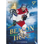 2026 Sportzoo Hokejové Česko #BH-24 David Pastrňák Beacon of Hope Yellow Gold xx/10