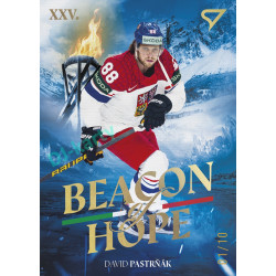 2026 Sportzoo Hokejové Česko #BH-24 David Pastrňák Beacon of Hope Yellow Gold xx/10