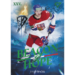 2026 Sportzoo Hokejové Česko #BH-12 David Špaček Beacon of Hope Forest Green xx/50