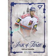 2026 Sportzoo Hokejové Česko #IT-8 Václav Varaďa Ink of Time Macaw Blue xx/50