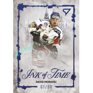 2026 Sportzoo Hokejové Česko #IT-5 David Moravec Ink of Time Macaw Blue xx/50