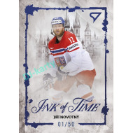 2026 Sportzoo Hokejové Česko #IT-6 Jiří Novotný Ink of Time Macaw Blue xx/50