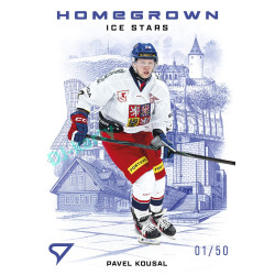2026 Sportzoo Hokejové Česko #HS-20 Pavel Kousal Homegrown Ice Stars Stone Blue xx/50