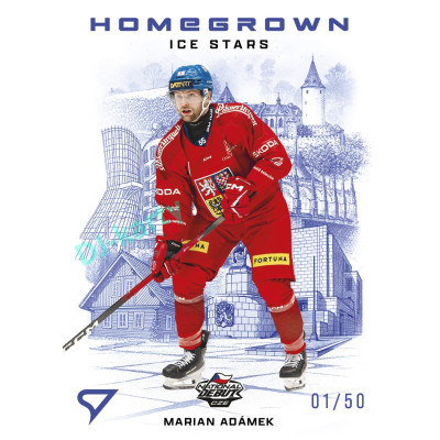 2026 Sportzoo Hokejové Česko #HS-03 Marian Adámek Homegrown Ice Stars Stone Blue xx/50