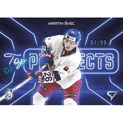 2026 Sportzoo Hokejové Česko #TP-14 Martin Švec Top Prospects Neon Blue xx/99