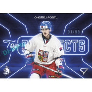 2026 Sportzoo Hokejové Česko #TP-11 Ondřej Postl Top Prospects Neon Blue xx/99