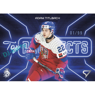2026 Sportzoo Hokejové Česko #TP-34 Adam Titlbach Top Prospects Neon Blue xx/99