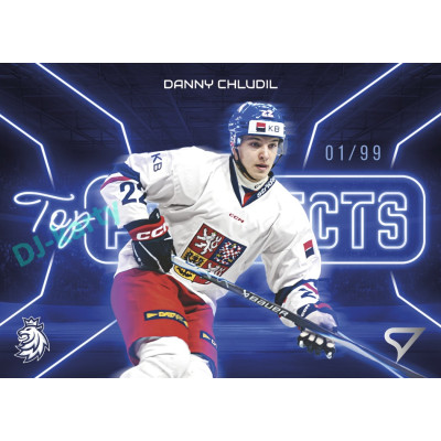 2026 Sportzoo Hokejové Česko #TP-23 Danny Chludil Top Prospects Neon Blue xx/99