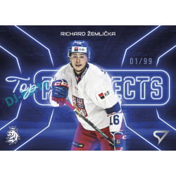 2026 Sportzoo Hokejové Česko #TP-36 Richard Žemlička Top Prospects Neon Blue xx/99