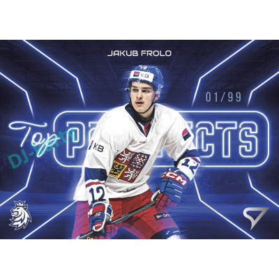 2026 Sportzoo Hokejové Česko #TP-21 Jakub Frolo Top Prospects Neon Blue xx/99